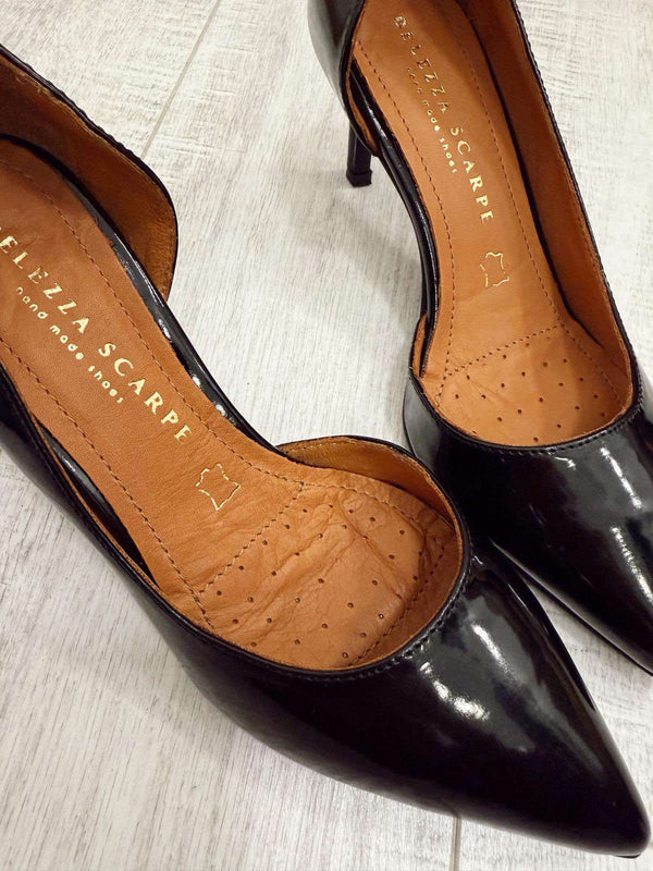 Kožne štikle F335 - BELEZZA SCARPE - CRNA