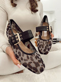 Baletanke G026 - sa kaišem - CRNA - LEOPARD