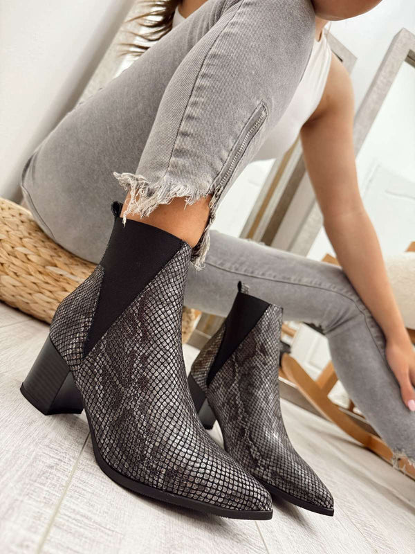 Kožne polučizme F590 - BELEZZA SCARPE - ZMIJSKE - CRNA