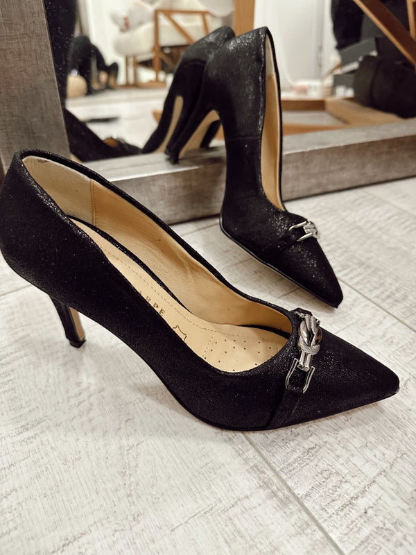 Kožne štikle F953 - BELEZZA SCARPE - CRNA