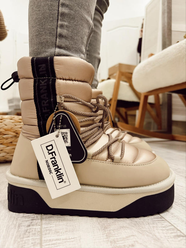 Ženske čizme za sneg F985 - D. FRANKLIN NORDIC BOMB V.2 BEIGE - BEŽ