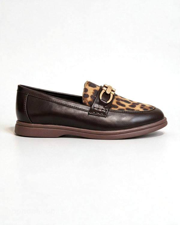 Ženske cipele - mokasine G566 - M.O.D. - LEOPARD - SMEĐA