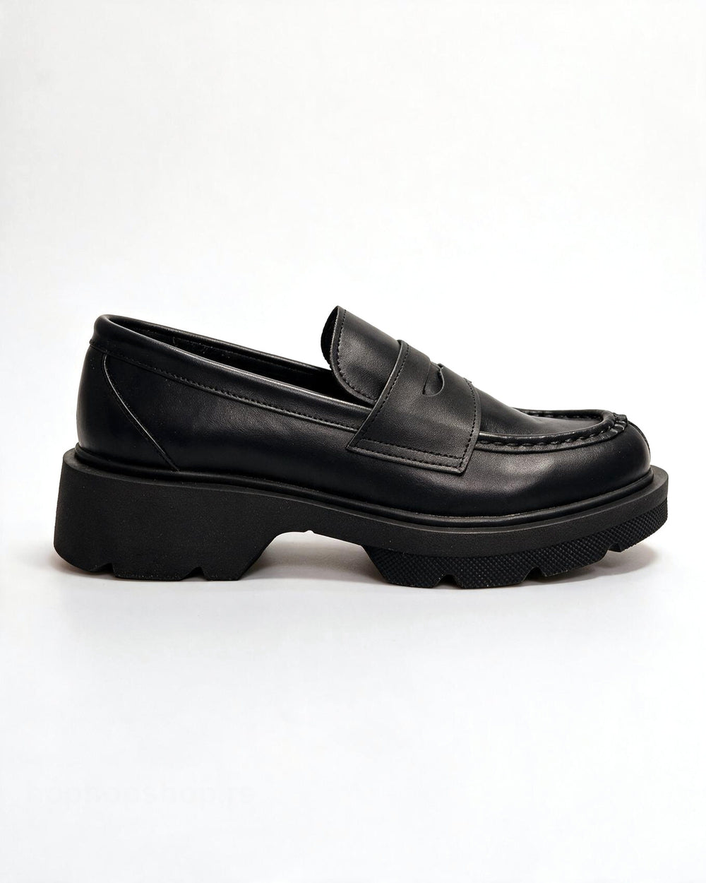 Kožne cipele - mokasine G644 - ATO SHOES - CRNA