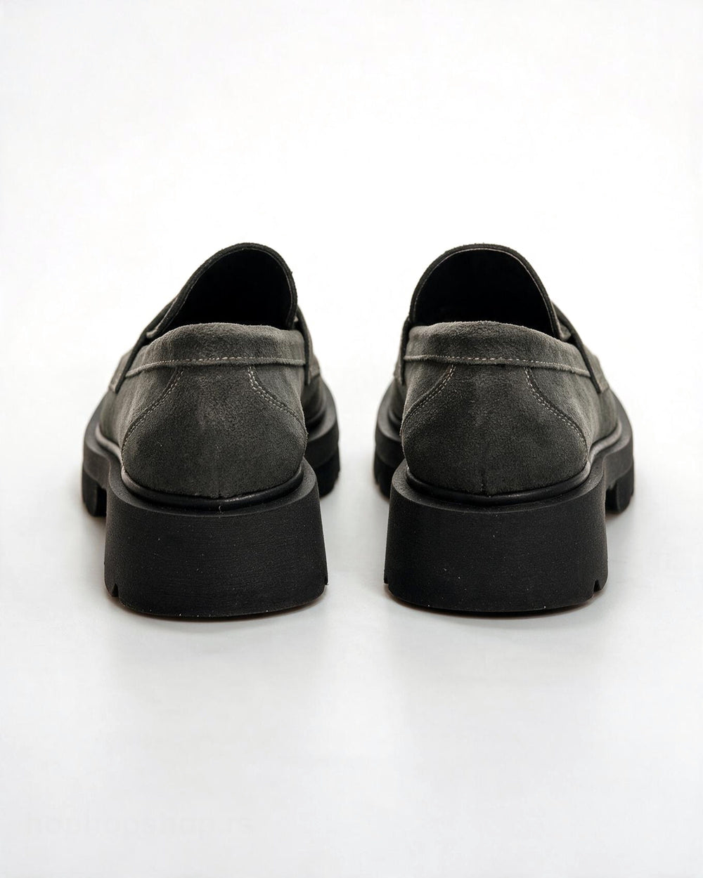 Kožne cipele - mokasine G644 - ATO SHOES - TAMNO SIVA