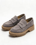 Kožne cipele - mokasine G644 - ATO SHOES - SIVA