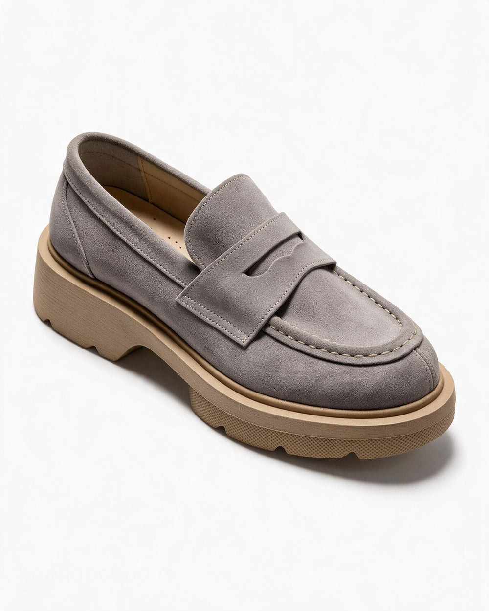 Kožne cipele - mokasine G644 - ATO SHOES - SIVA