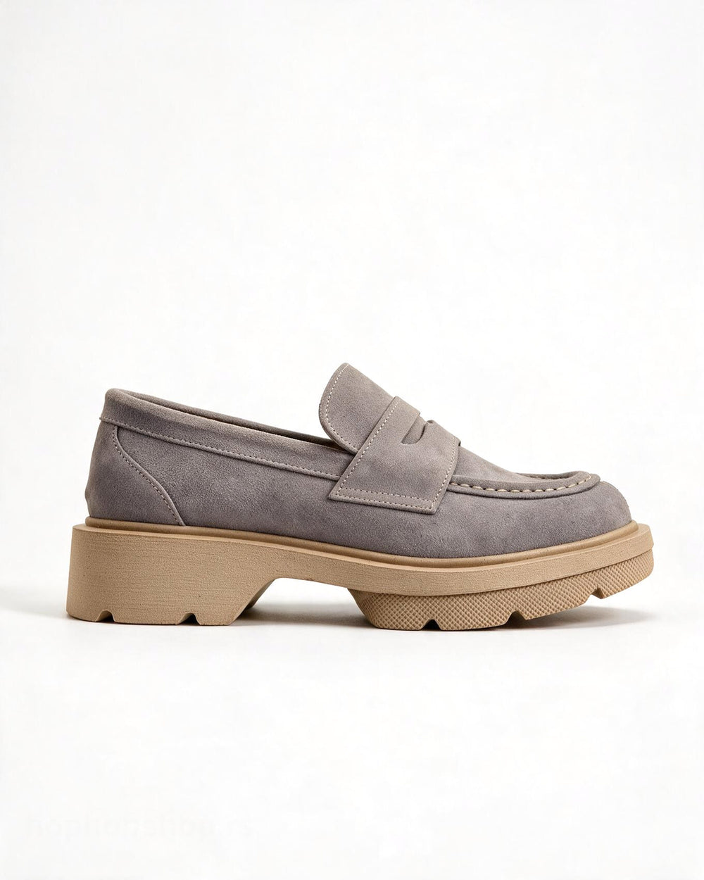 Kožne cipele - mokasine G644 - ATO SHOES - SIVA