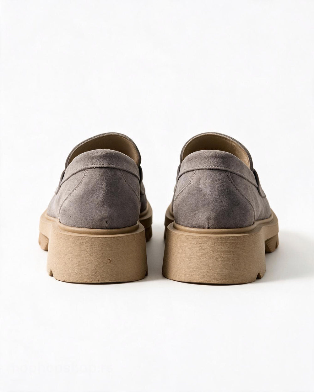 Kožne cipele - mokasine G644 - ATO SHOES - SIVA