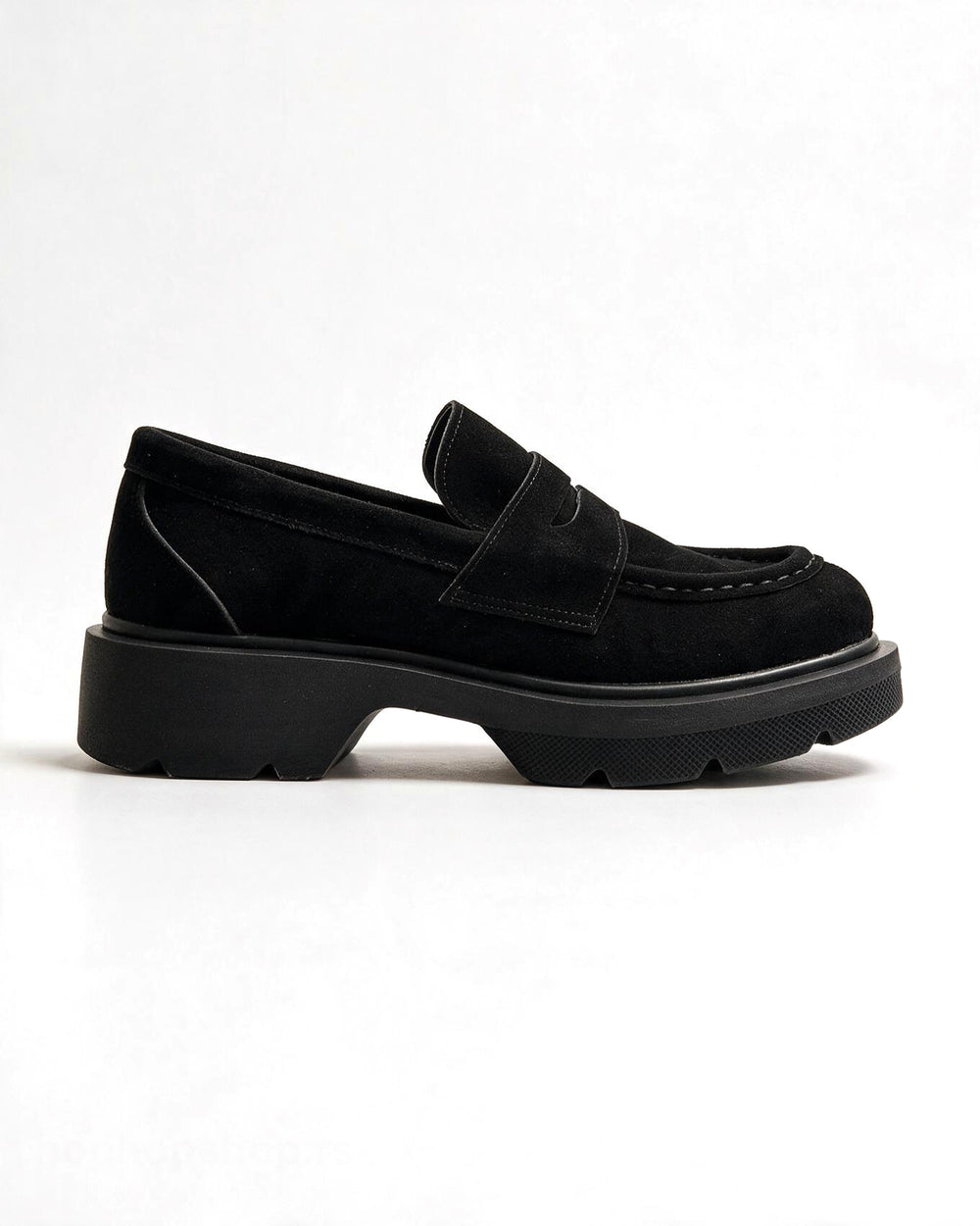 Kožne cipele - mokasine G644 - ATO SHOES - CRNA