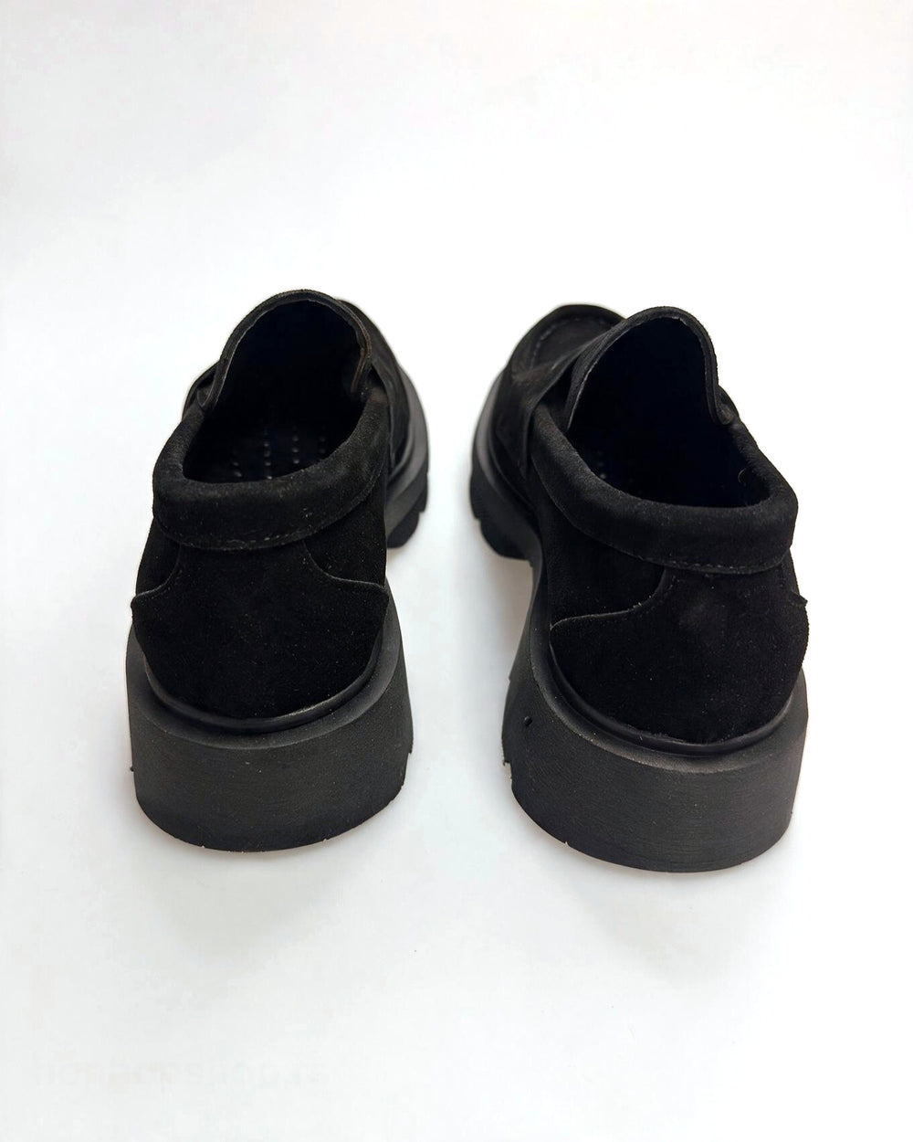 Kožne cipele - mokasine G644 - ATO SHOES - CRNA