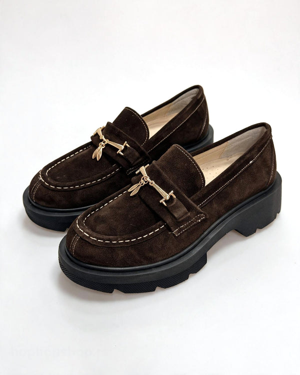 Kožne cipele - mokasine G645 - ATO SHOES - SMEĐA