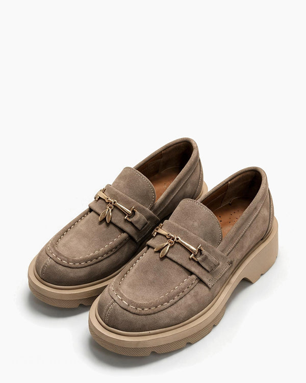 Kožne cipele - mokasine G645 - ATO SHOES - BEŽ