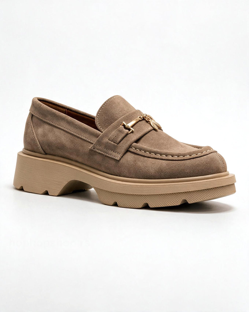 Kožne cipele - mokasine G645 - ATO SHOES - BEŽ