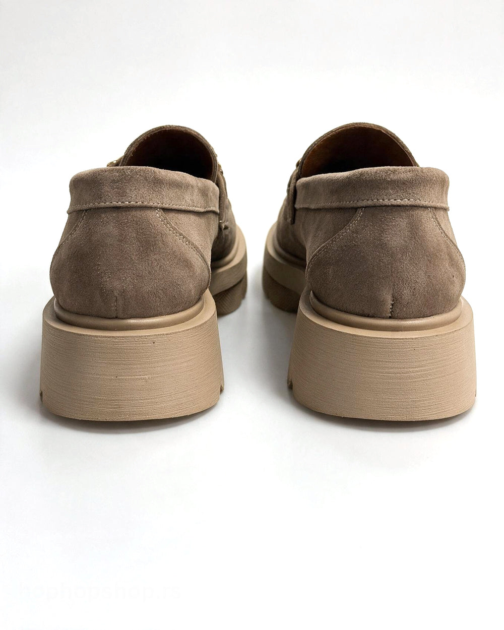 Kožne cipele - mokasine G645 - ATO SHOES - BEŽ
