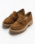 Kožne cipele - mokasine G645 - ATO SHOES - KAMEL