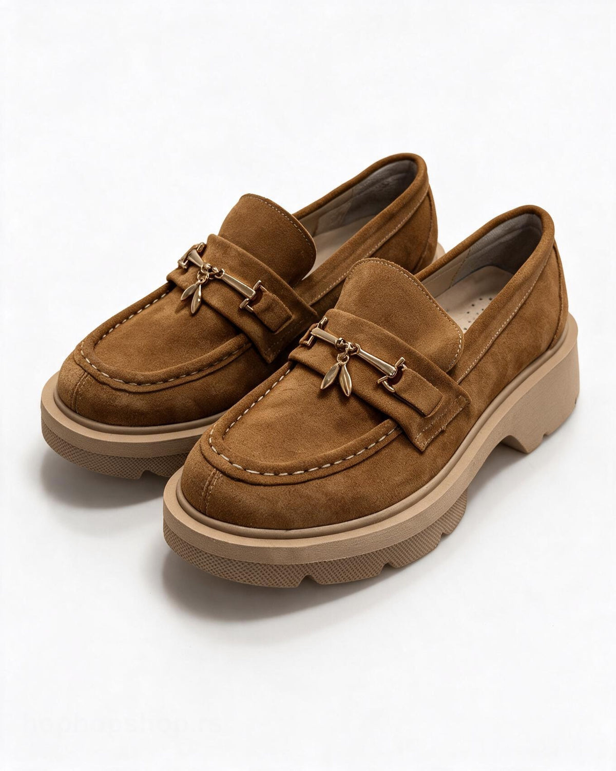 Kožne cipele - mokasine G645 - ATO SHOES - KAMEL