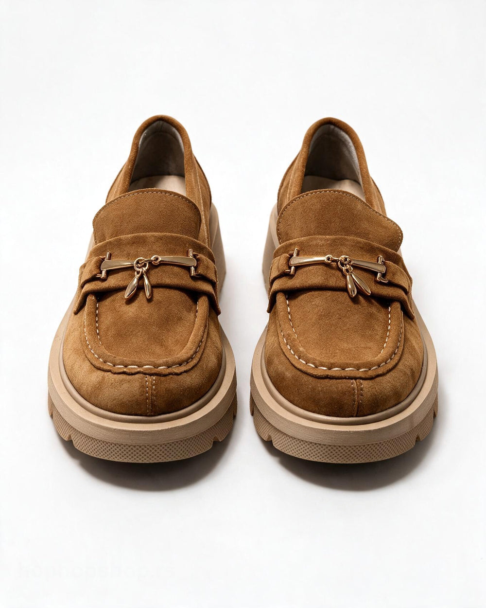 Kožne cipele - mokasine G645 - ATO SHOES - KAMEL