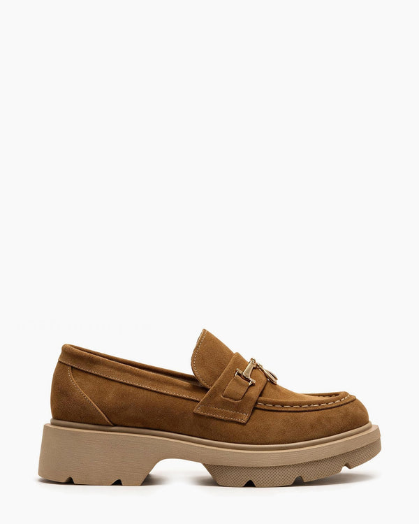 Kožne cipele - mokasine G645 - ATO SHOES - KAMEL