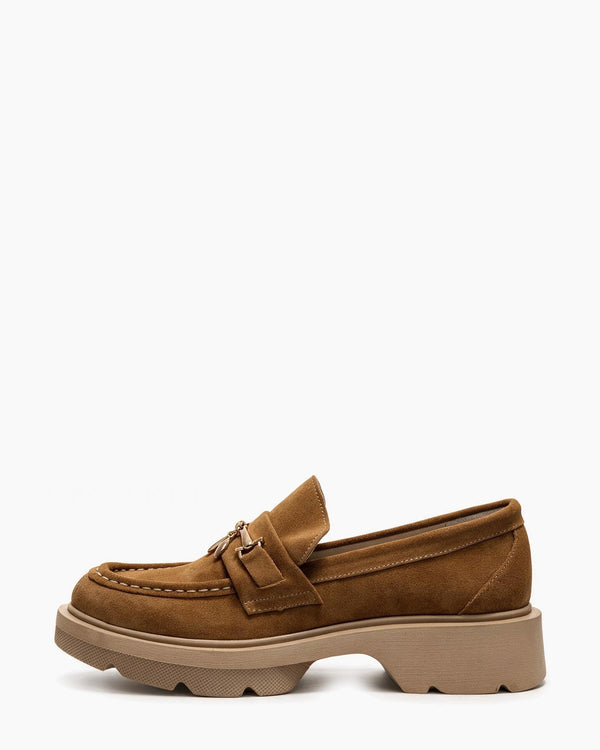 Kožne cipele - mokasine G645 - ATO SHOES - KAMEL