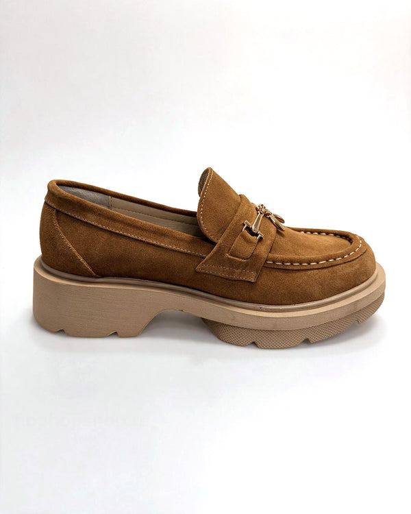 Kožne cipele - mokasine G645 - ATO SHOES - KAMEL