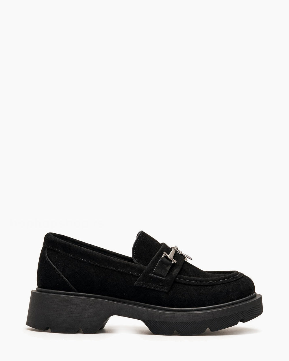 Kožne cipele - mokasine G646 - ATO SHOES - CRNA
