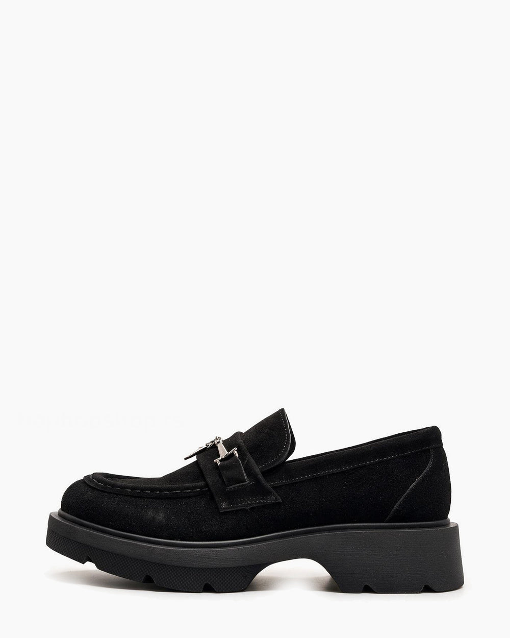 Kožne cipele - mokasine G646 - ATO SHOES - CRNA