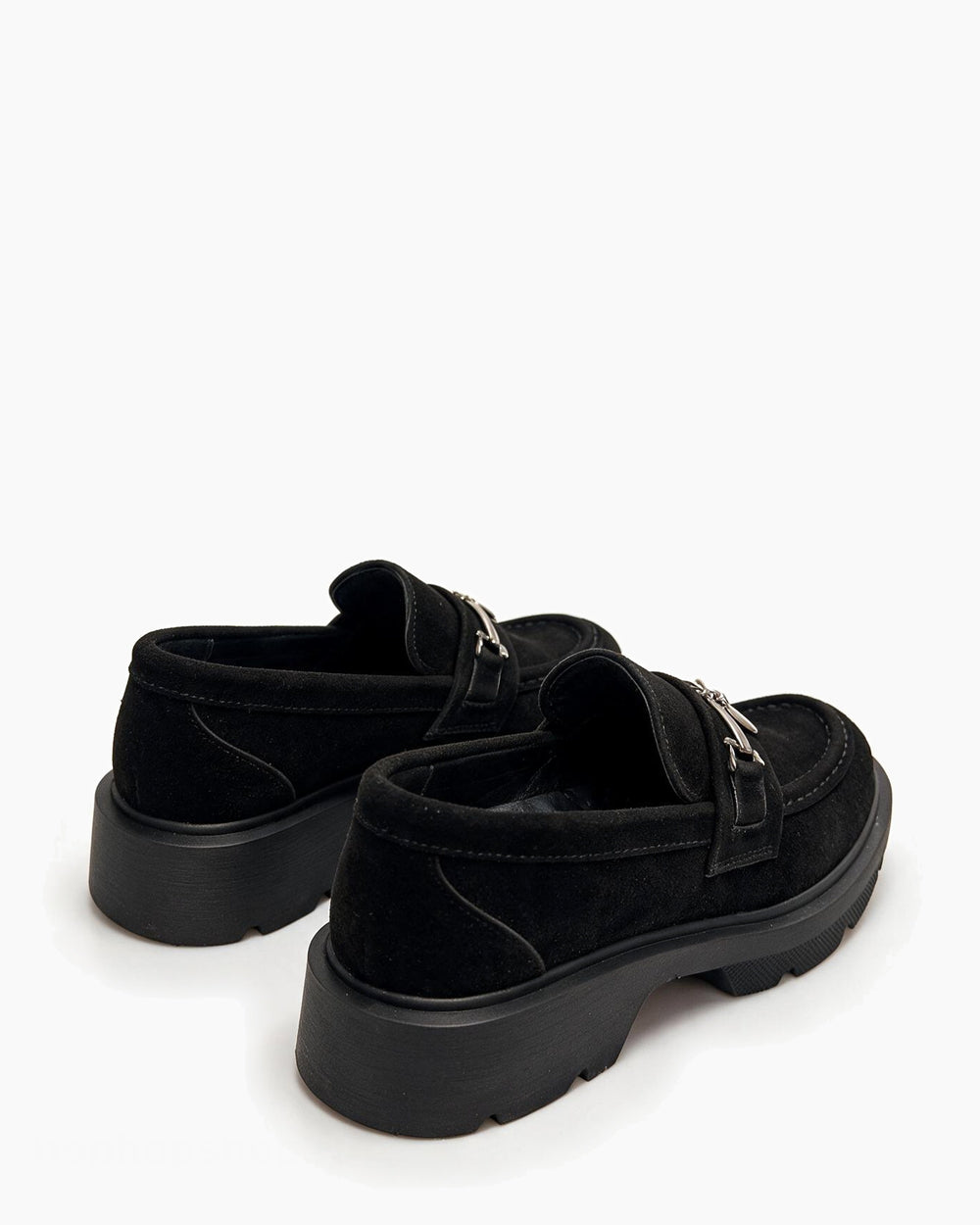 Kožne cipele - mokasine G646 - ATO SHOES - CRNA