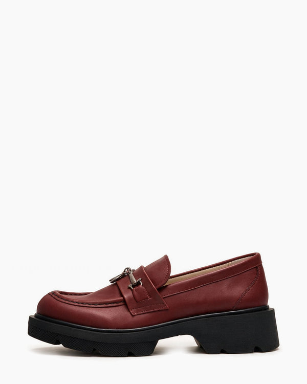 Kožne cipele - mokasine G646 - ATO SHOES - BORDO