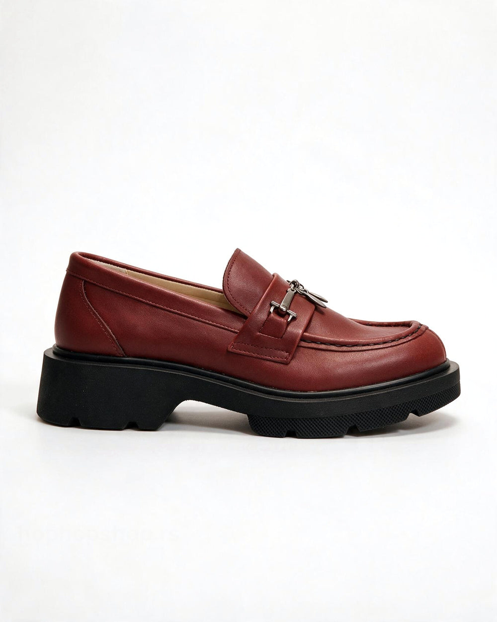 Kožne cipele - mokasine G646 - ATO SHOES - BORDO