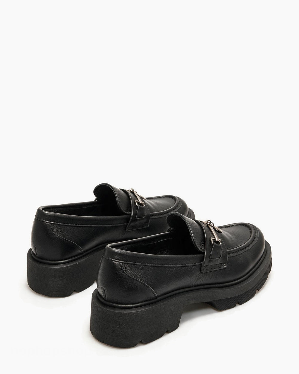 Kožne cipele - mokasine G646 - ATO SHOES - CRNA