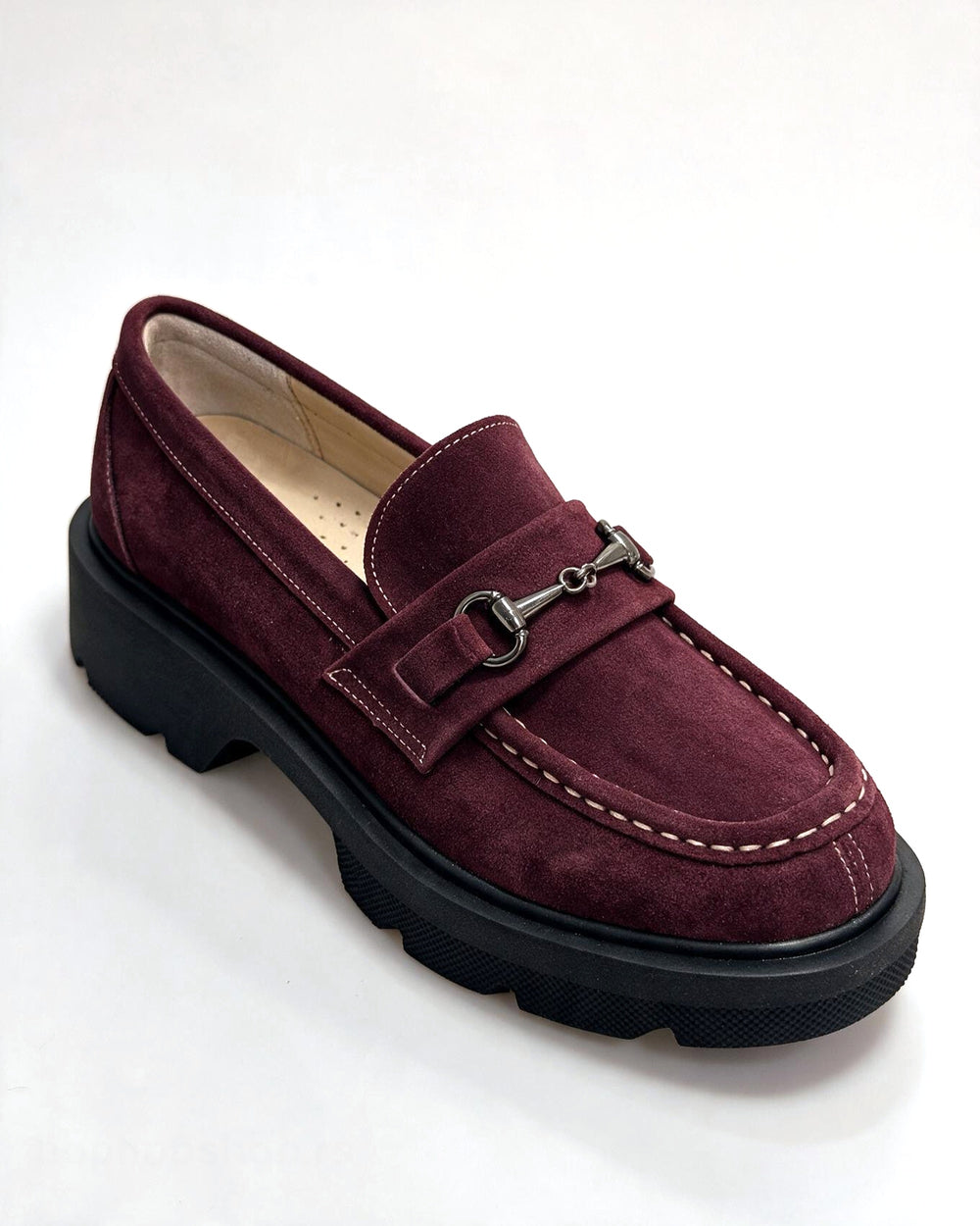 Kožne cipele - mokasine G647 - ATO SHOES - BORDO