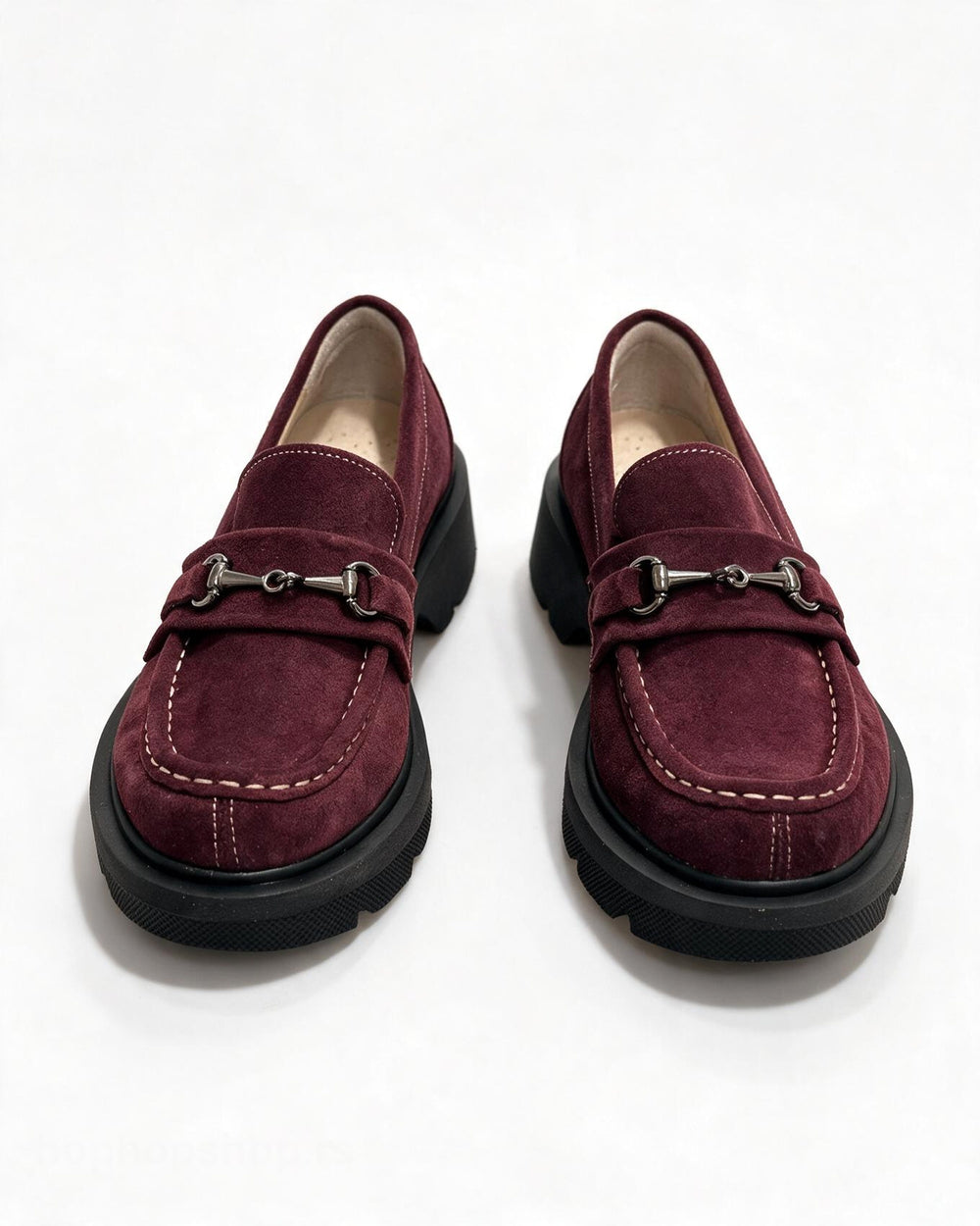 Kožne cipele - mokasine G647 - ATO SHOES - BORDO