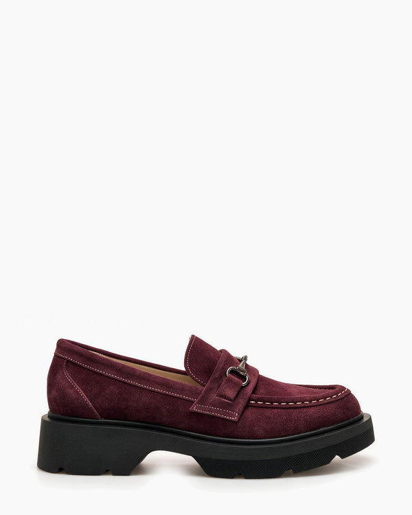 Kožne cipele - mokasine G647 - ATO SHOES - BORDO