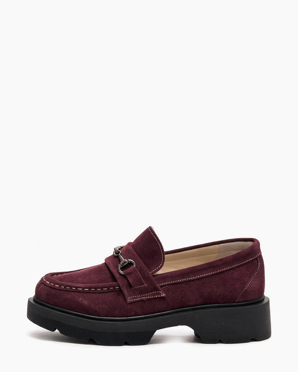 Kožne cipele - mokasine G647 - ATO SHOES - BORDO