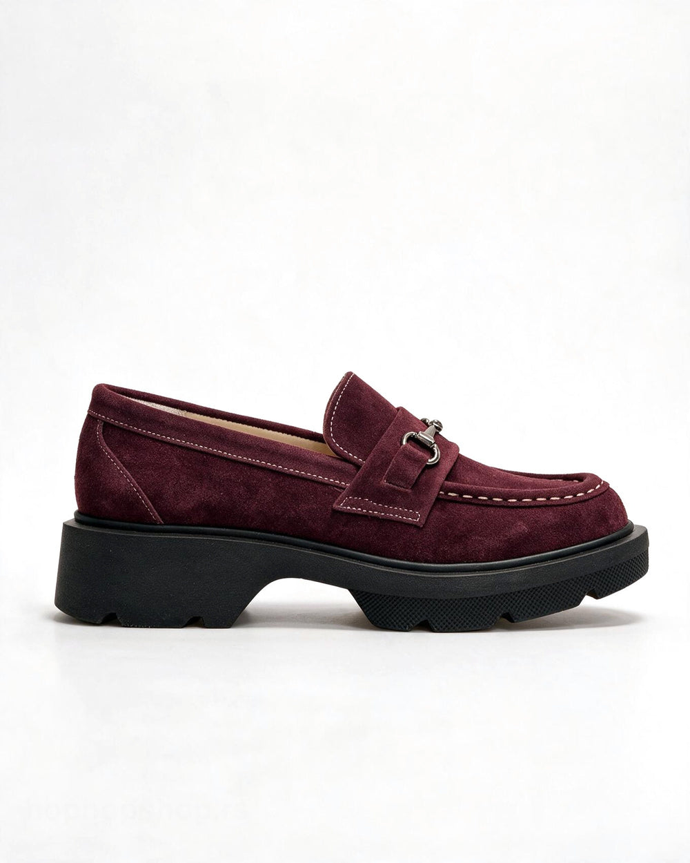 Kožne cipele - mokasine G647 - ATO SHOES - BORDO