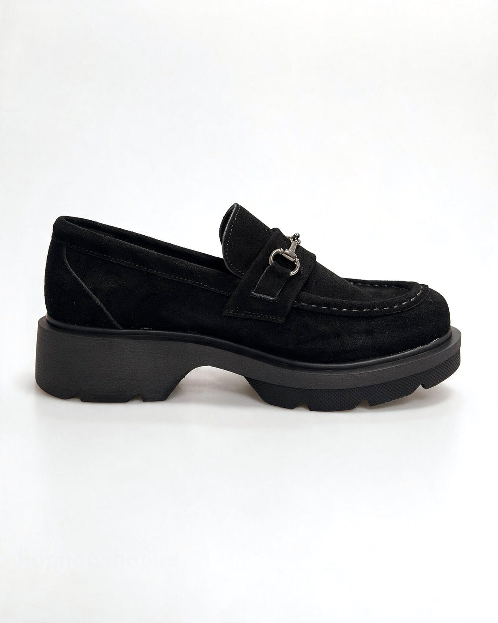 Kožne cipele - mokasine G647 - ATO SHOES - CRNA