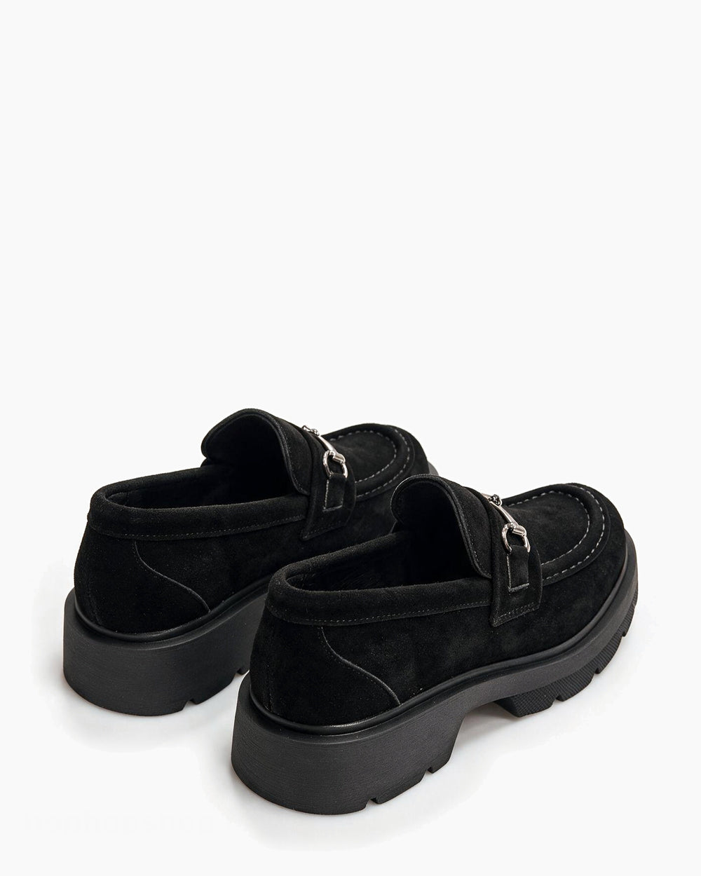 Kožne cipele - mokasine G647 - ATO SHOES - CRNA