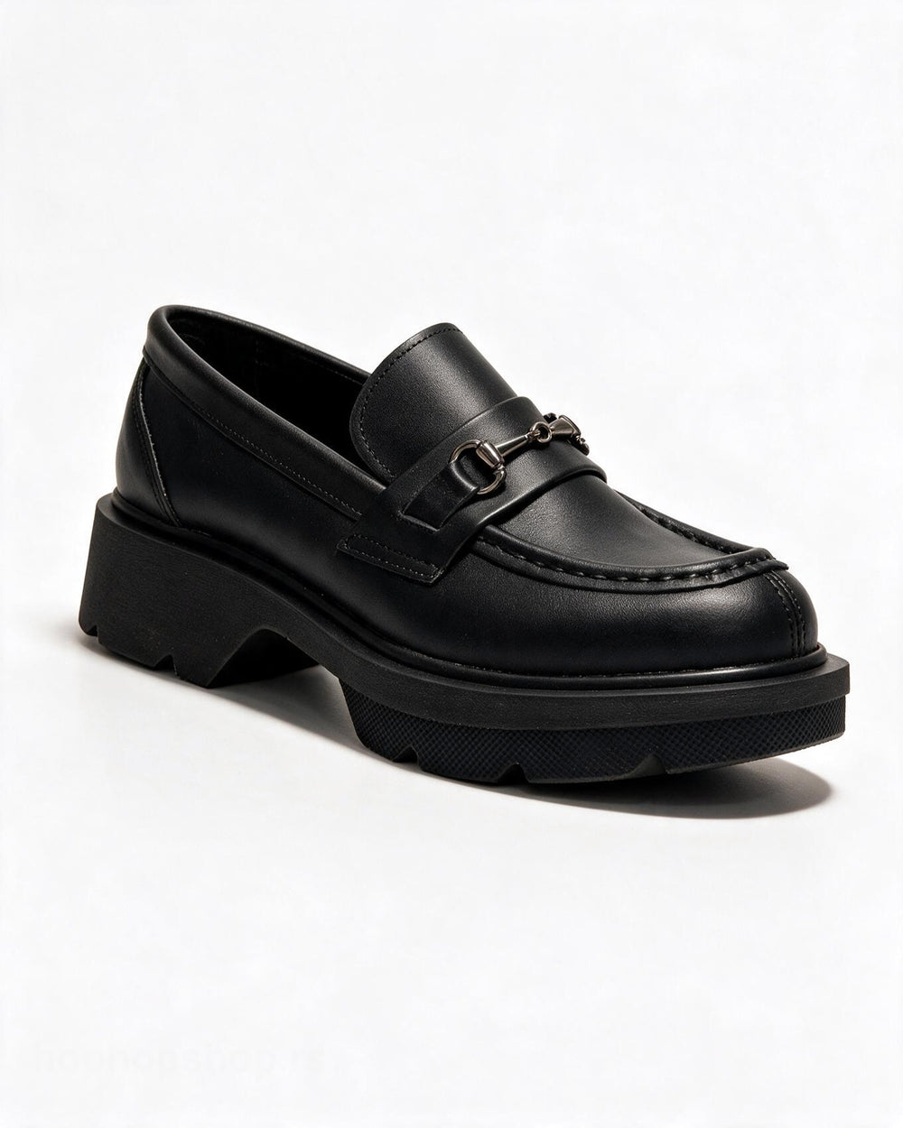Kožne cipele - mokasine G647 - ATO SHOES - CRNA