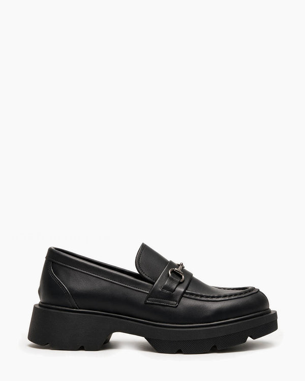 Kožne cipele - mokasine G647 - ATO SHOES - CRNA