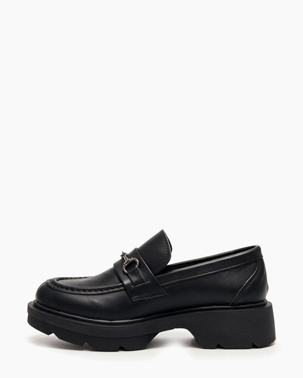 Kožne cipele - mokasine G647 - ATO SHOES - CRNA
