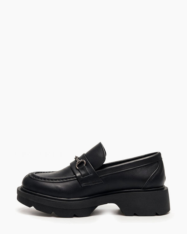 Kožne cipele - mokasine G647 - ATO SHOES - CRNA