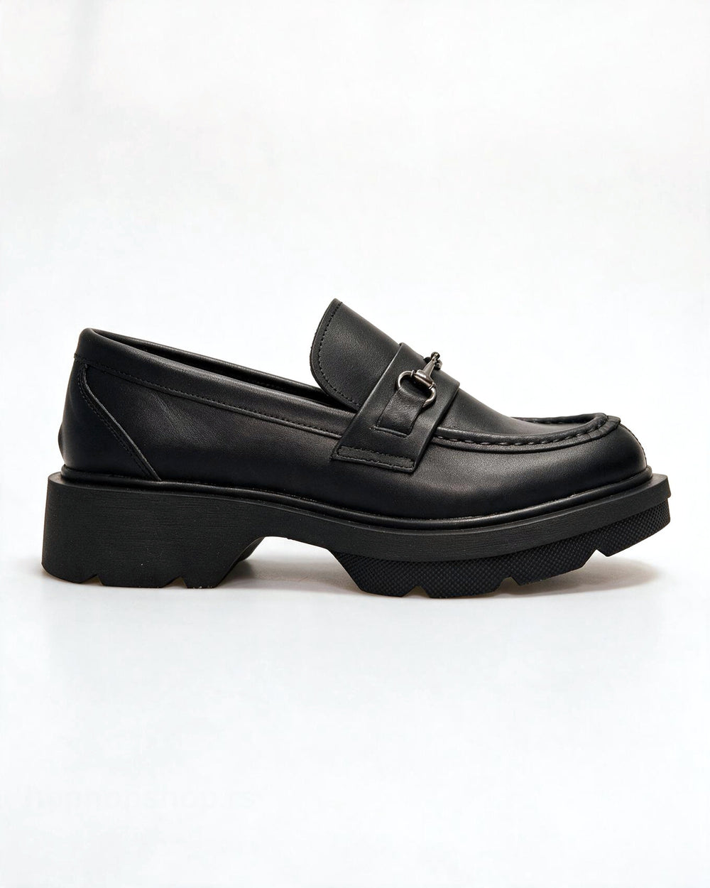 Kožne cipele - mokasine G647 - ATO SHOES - CRNA
