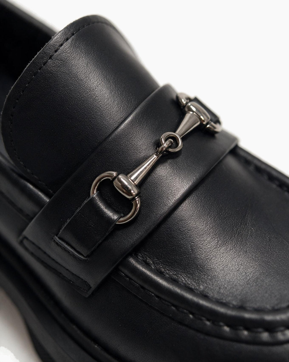 Kožne cipele - mokasine G647 - ATO SHOES - CRNA