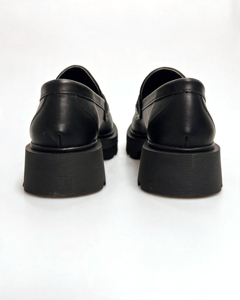 Kožne cipele - mokasine G647 - ATO SHOES - CRNA