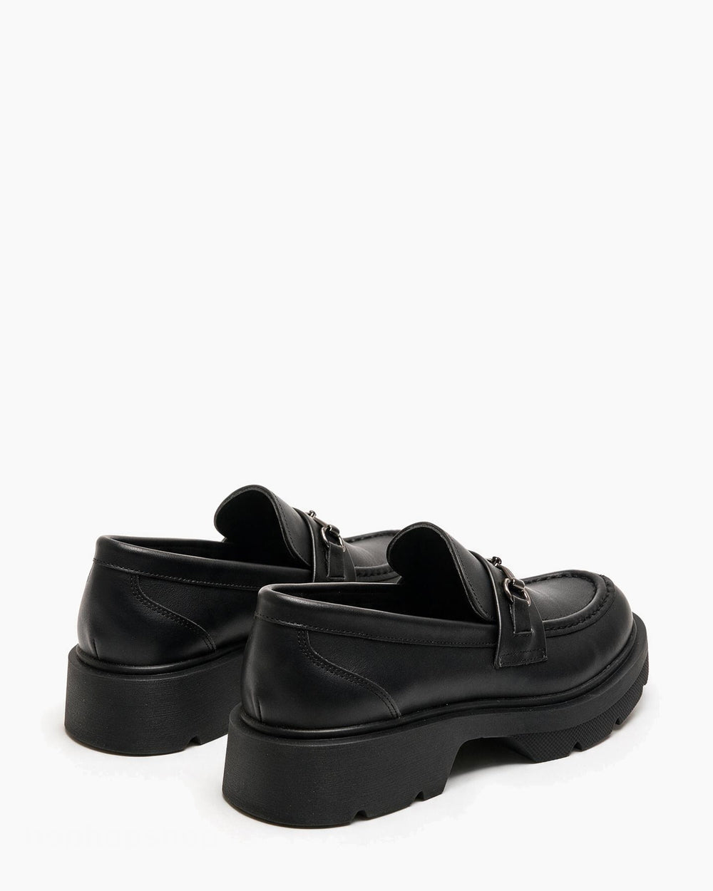 Kožne cipele - mokasine G647 - ATO SHOES - CRNA