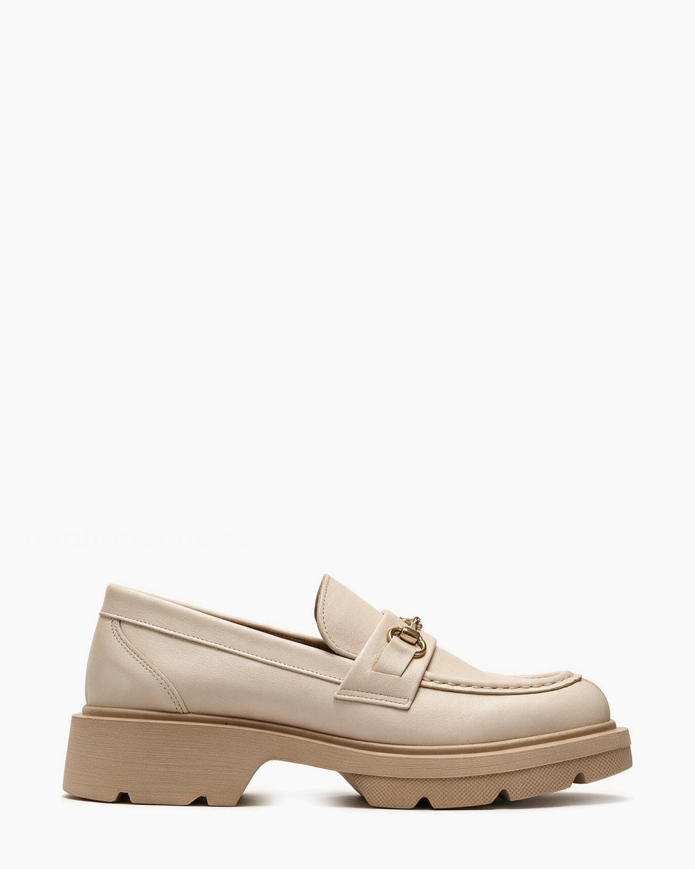 Kožne cipele - mokasine G648 - ATO SHOES - BEŽ