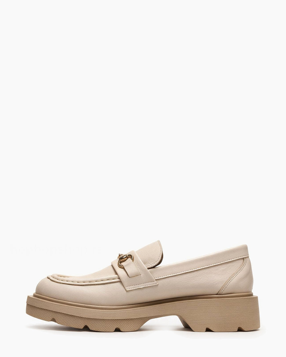Kožne cipele - mokasine G648 - ATO SHOES - BEŽ