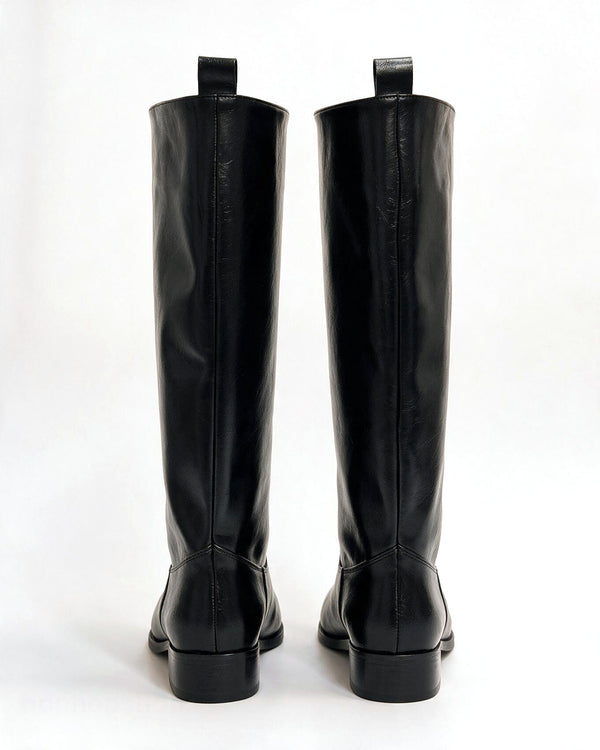 Kožne čizme G649 - ATO SHOES - CRNA