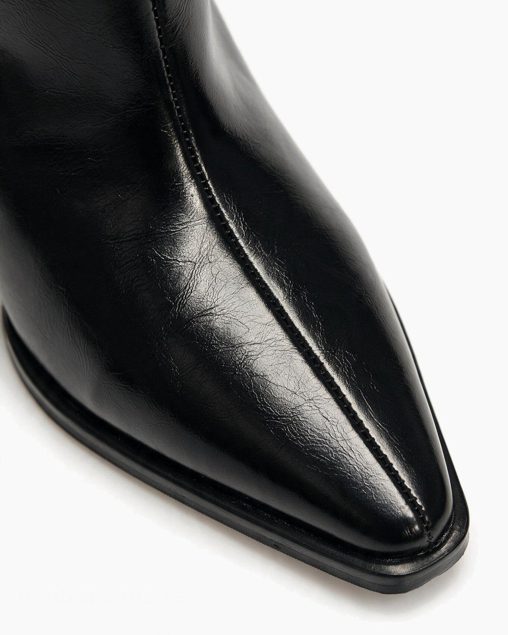 Kožne čizme G650 - ATO SHOES - na tanku štiklu - CRNA