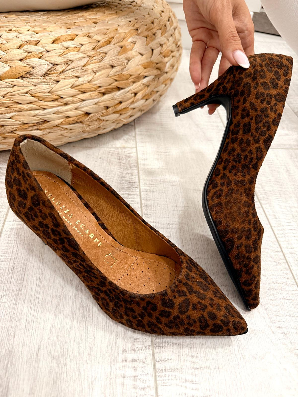 Kožne štikle F336 - BELEZZA SCARPE - LEOPARD